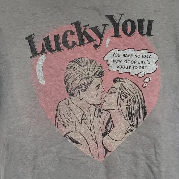 Re/Done Lucky You Classic Tee/Grey Haze - Picture 6 of 7